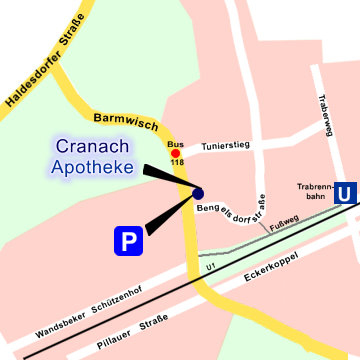 Lageplan Cranach Apotheke